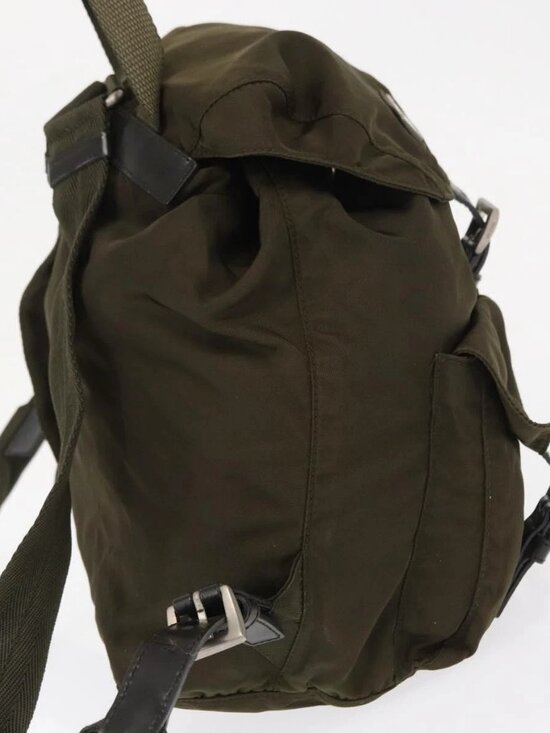 PRADA Backpack Nylon Khaki Silver main image 10